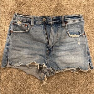 Abercrombie & Fitch Blue Distressed Jean Shorts